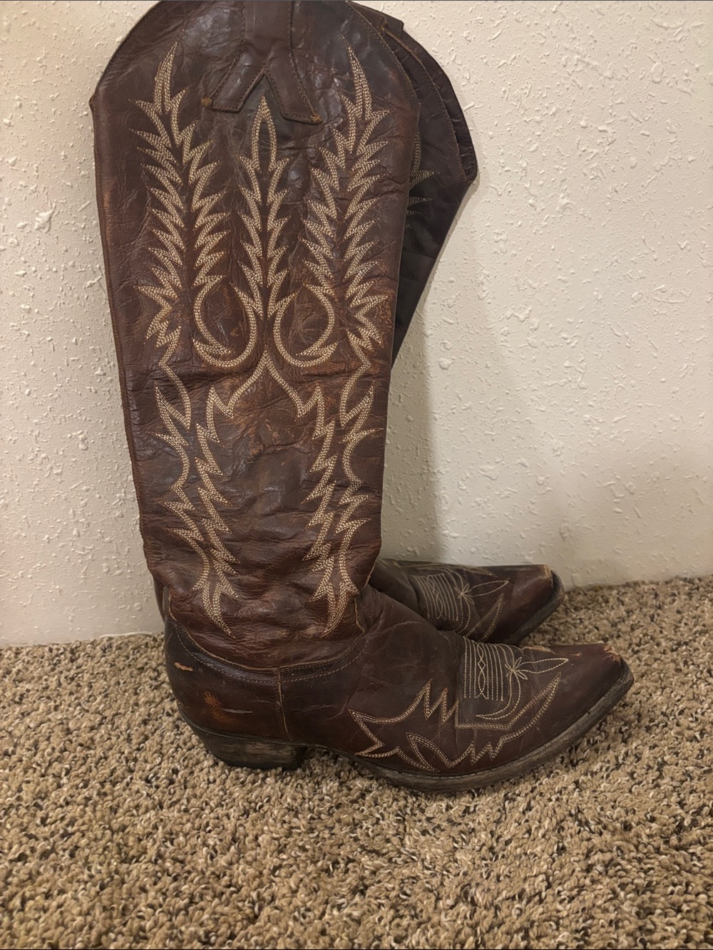 Oldgringo Brown Embroidered women’s leather Western Boots
